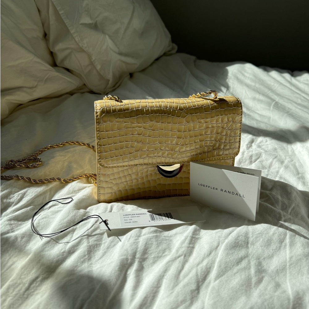 Loeffler Randall Mini Amenia Croc Leather Bag